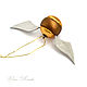 Car Suspension Ball Golden Snitch Genuine Leather Interior. Car souvenirs. flowersstyle (flowersstyle). My Livemaster. Фото №5