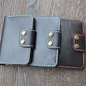 Канцелярские товары handmade. Livemaster - original item Passport cover in black leather. Handmade.