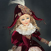 Гретель, коллекционная текстильная будуарная кукла, artdoll