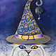 Painting cat in a hat acrylic paints 'Modern', Pictures, Ryazan,  Фото №1