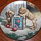 Fun plates series 'Game puppies' Royal Worcester, England, Vintage interior, Moscow,  Фото №1