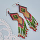 Earrings-brushes: in folk style 00021, Tassel earrings, Krasnoyarsk,  Фото №1