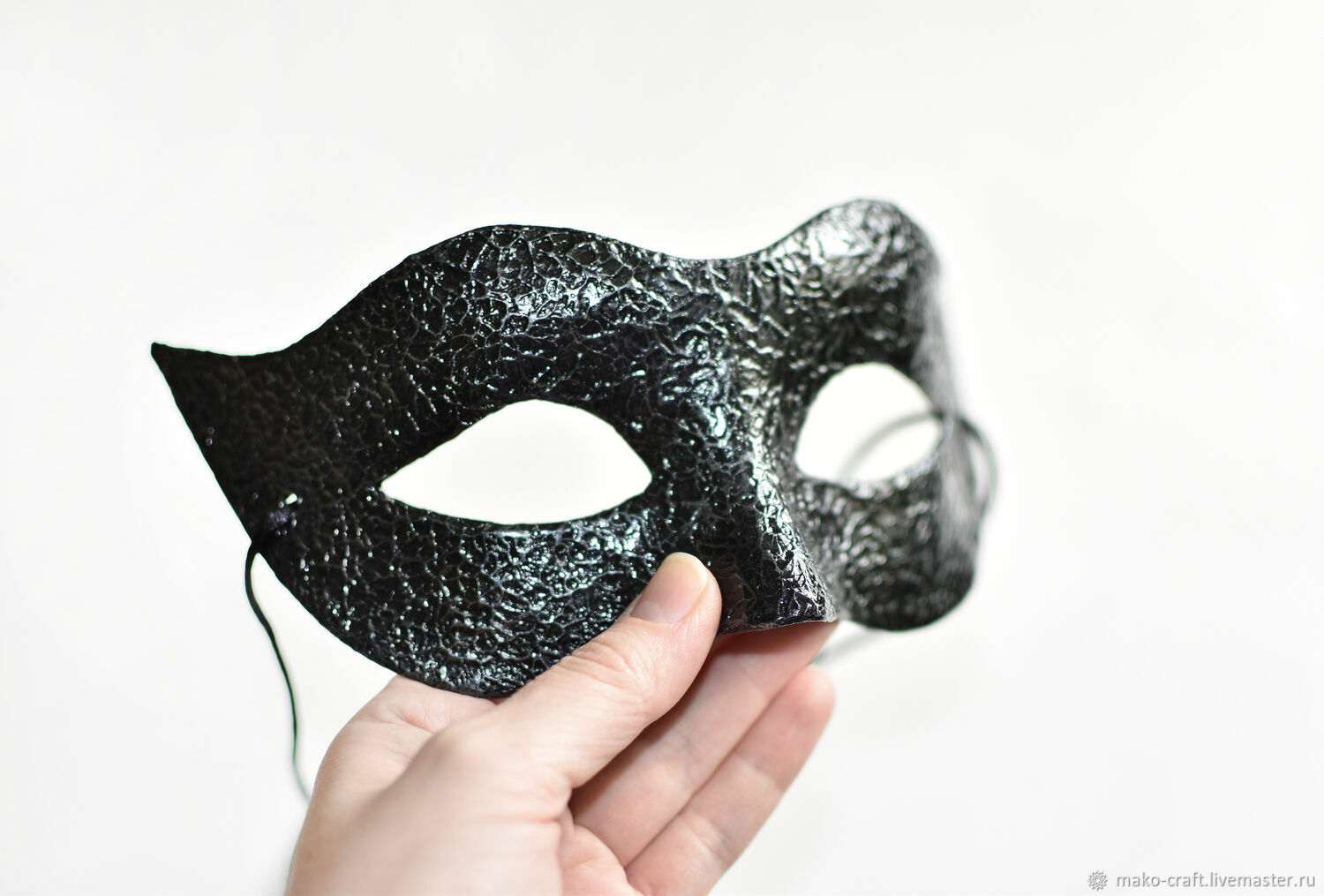 Карнавальная маска Жар-птица черная, 16х20х7, арт. 75231