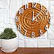 Wall clock with large numbers with a Copper texture. Watch. Clocks for Home (Julia). Online shopping on My Livemaster.  Фото №2