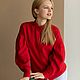 Women's linen shirt Lyudmila, color red. Shirts. molinialife. My Livemaster. Фото №5