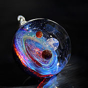 Украшения handmade. Livemaster - original item Pendant ball Three planets. Galaxy. Cosmic Jewelry. Universe. Handmade.