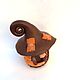 Small chocolate-red brick house made of polymer clay Mini garden. Decoration for flower pots. magic stick. My Livemaster. Фото №4