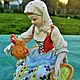 Винтаж: Антикварная статуэтка Fille avec la poule фарфор DRESDEN Германия. Статуэтки винтажные. Антиквариат и винтаж из Франции. Интернет-магазин Ярмарка Мастеров.  Фото №2
