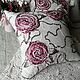 Linen pillow case with roses. Pillow. ZanKa. Online shopping on My Livemaster.  Фото №2