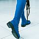 Boots: felted Azul, Knee-high boots, Dnepropetrovsk,  Фото №1
