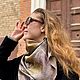 Платок шелковый с экопринтом «Разноцветье». Косынки. HELEN BRY Авторская женская одежда. Ярмарка Мастеров.  Фото №4