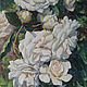 White roses. Oil on canvas. 40h50 cm, Pictures, Petushki,  Фото №1