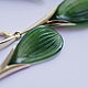Order Classic earrings: with jade 'First leaves', gold. EdGems jewerly. Livemaster. . Earrings Фото №3