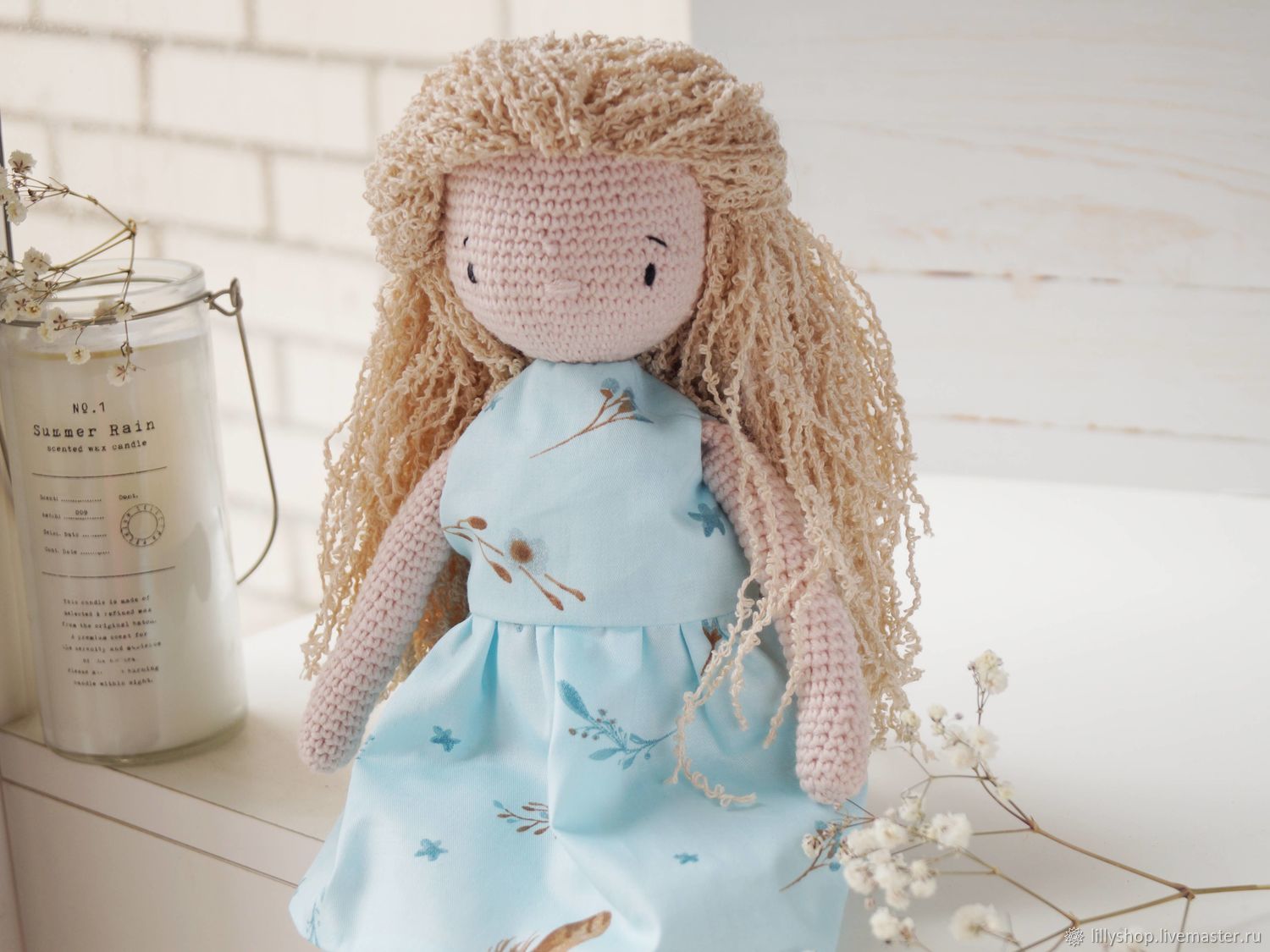 Handmade doll, birthday gift for a girl-Dorothy, Amigurumi dolls and toys, St. Petersburg,  Фото №1