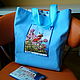 Blue bag comfortable textile shopper with fairy. Shopper. mechty-o-lete. My Livemaster. Фото №6