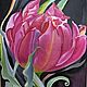 Картина с цветком. 44,5х60см Тюльпан розовый, Картины, Челябинск,  Фото №1