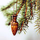 Cedar wood aroma bottle for essential oils WP45, Pendant, Novokuznetsk,  Фото №1