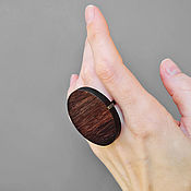 Украшения handmade. Livemaster - original item Round dark ring made of wood. Handmade.
