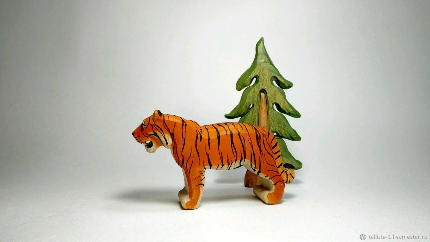 Wooden toy souvenir Tiger, Souvenirs, Moscow,  Фото №1