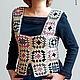 Trendy vest made of 'granny squares' Random. Tops. Talking look. Интернет-магазин Ярмарка Мастеров.  Фото №2