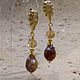 Earrings gold plated 'Baroque opulence'. Earrings. Ludmila-Stones (Ludmila-Stones). My Livemaster. Фото №6