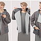 Jacket gray short under the belt plus size oversize. Outerwear Jackets. Yana Levashova Fashion. My Livemaster. Фото №4