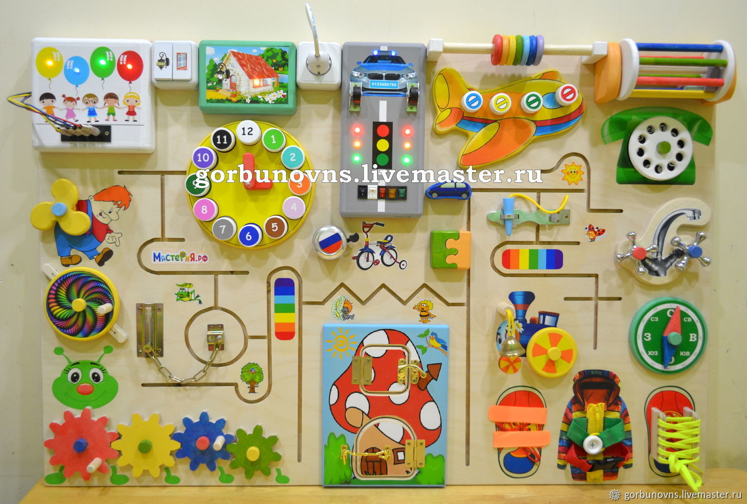 Развивающий модуль настенный большой. Инвентарь для развития мелкой моторики. Модульно развивающий. Развивающий модуль бамбини. Бизиборд развивающий модуль доска "классика монтессори".