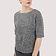 Knitted jumper grey cotton boucle, Jumpers, Moscow,  Фото №1