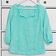 Mint boho blouse made of 100% linen. Blouses. etnoart. Online shopping on My Livemaster.  Фото №2