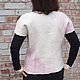 T-shirts: Top white-pink felted on a mesh Heart identification. Pullover Sweaters. warm corner (teply-ugolok). My Livemaster. Фото №4