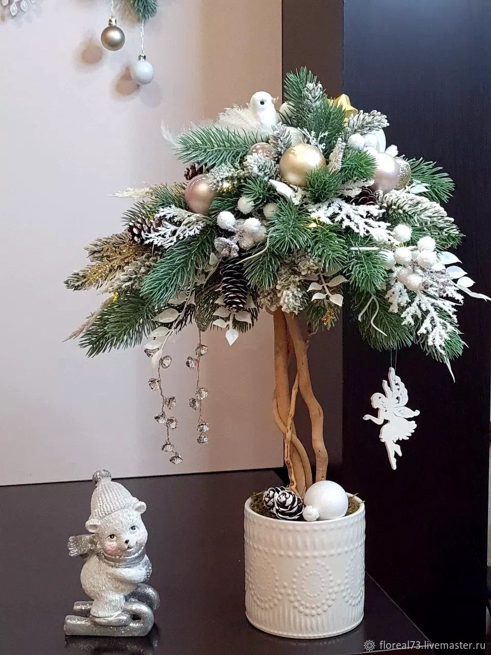 Елки: Новогоднее дерево. Новогодний декор. Композиция. Подарок в ...