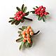Brooch ' Sprig of mountain ash», Brooches, Voskresensk,  Фото №1