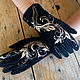 Черные перчатки кожаные. "Индийские напевы", Gloves, Trakai,  Фото №1