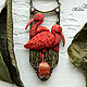  ' Predawn ibises ' birds, modern, Necklace, Vladimir,  Фото №1