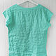 Mint blouse made of 100% linen. Blouses. LINEN & SILVER ( LEN i SEREBRO ). Ярмарка Мастеров.  Фото №5