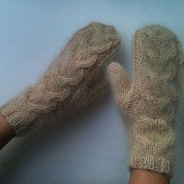 Аксессуары ручной работы. Ярмарка Мастеров - ручная работа Варежки из мохера. Handmade.