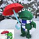  Мастер-класс "Лягушонок Фред" из kinder, Схемы для вязания, Окуловка,  Фото №1