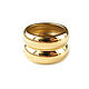 Ring with a slot, gold wide ring minimalism, Rings, Moscow,  Фото №1