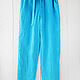 Chinos trousers with elastic waistband. Pants. LINEN & SILVER ( LEN i SEREBRO ). Интернет-магазин Ярмарка Мастеров.  Фото №2