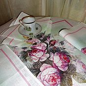 Перкаль"Прохоровская роза", шир. 220 см  РЕЗЕРВ