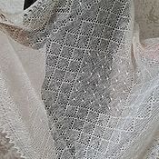 Аксессуары handmade. Livemaster - original item White down shawl,goat down,shawl for the bride,knitted with knitting needles. Handmade.