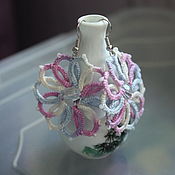 Украшения handmade. Livemaster - original item Lace earrings with crystal bead handmade. Handmade.