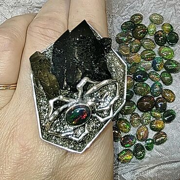 Украшения ручной работы. Ярмарка Мастеров - ручная работа Кольцо с Морионом. Handmade.