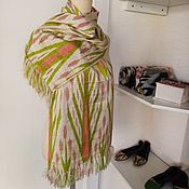 Узбекский винтажный шелковый икат Хан атлас. M021
