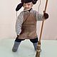 interior doll: Grandpa with a broom and a cat. Interior doll. kukly-ruchnoj-raboty-13. Online shopping on My Livemaster.  Фото №2
