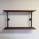 Copy of Industrial style wall shelves made of wood and pipes. Shelves. dekor-tseh. My Livemaster. Фото №6