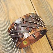 Украшения handmade. Livemaster - original item Leather bracelet wristband aged. Handmade.