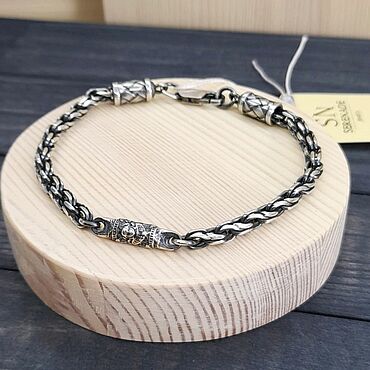 Дизайн и реклама ручной работы. Ярмарка Мастеров - ручная работа Серебряный браслет Ангел Хранитель шестикрылый Серафим оберег защитный. Handmade.