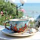Tea porcelain couple 'Velvet season', Single Tea Sets, Moscow,  Фото №1