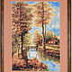 Embroidery hand painting House by the stream. Pictures. valiamoro (valiamoro). Online shopping on My Livemaster.  Фото №2